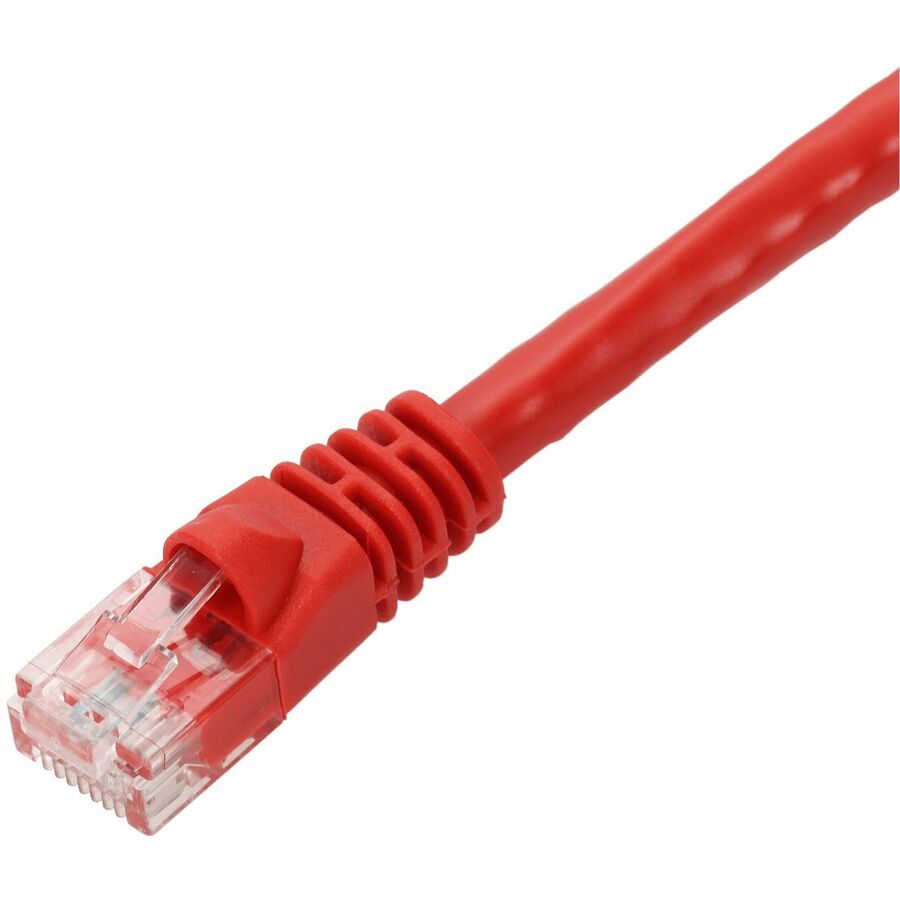 AddOn 3ft Red CAT 5E PVC Ethernet Cable Snagless Bubble Boot RJ-45 M/M