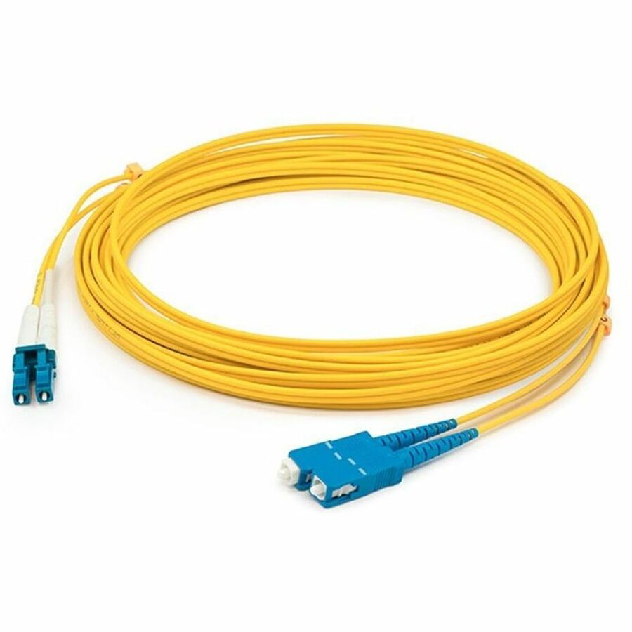 AddOn 13m SC (Male) to LC (Male) Yellow OS2 Duplex Fiber LSZH-rated Patch Cable