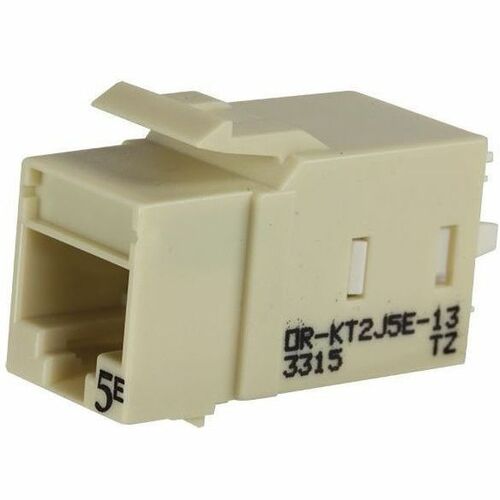 LEGRAND Ortronics Category 5e Keystone Jack, Lacing Cap Termination, Elec Ivory, Female, KT2J5E-13