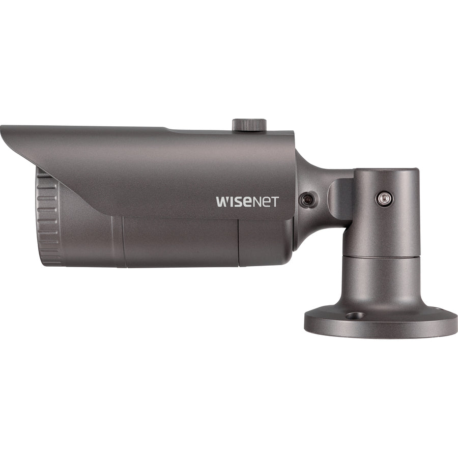 HANWHA Wisenet QNO-8010R 5 Megapixel Outdoor Network Camera - Color, Monochrome - Bullet - Dark Gray, 2.8 in, IK10, Wired
