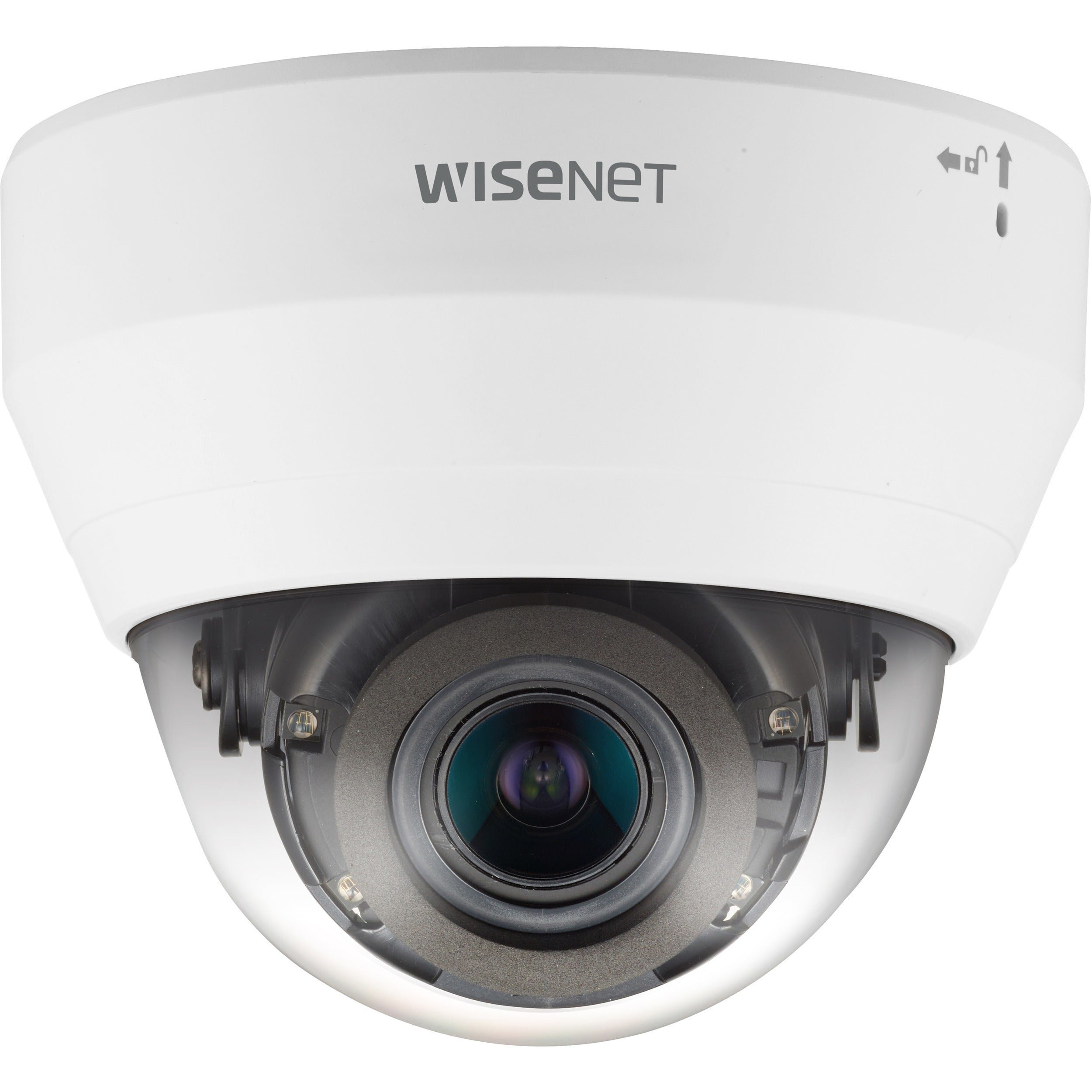 HANWHA Wisenet QND-6082R 2 Megapixel Full HD Network Camera - Monochrome, Color - Dome - White, 10 mm, Wired