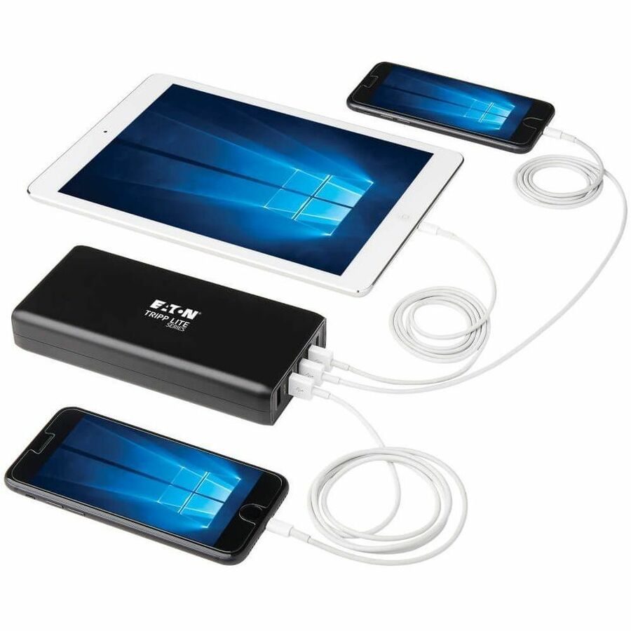 Eaton Tripp Lite Series USB-IF Certified Multi-Device USB Charger, 110W Total, 1x USB-C PD 3.0 PD port (86W) and 4x USB-A Auto-sensing ports