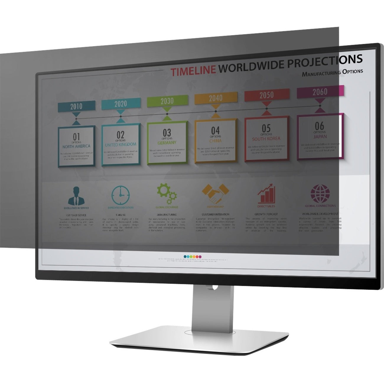 Rocstor PrivacyView&trade; Premium Privacy Filter for 32 Widescreen Monitor - For 32" Monitor/Display - 16:9 Aspect Ratio - Glossy / Matte - Unframed - Anti-glare