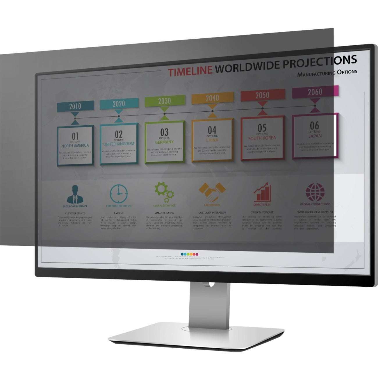 Rocstor PrivacyView&trade; Premium Privacy Filter for 19 Widescreen Monitor - For 19" Monitor/Display - 16:10 Aspect Ratio - Glossy / Matte - Unframed - Anti-glare