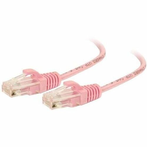 LEGRAND VS 5FT PNK BOOTED C6 28AWG CM, Male, 5 ft, 576-RD50-005, Pink, Cat6