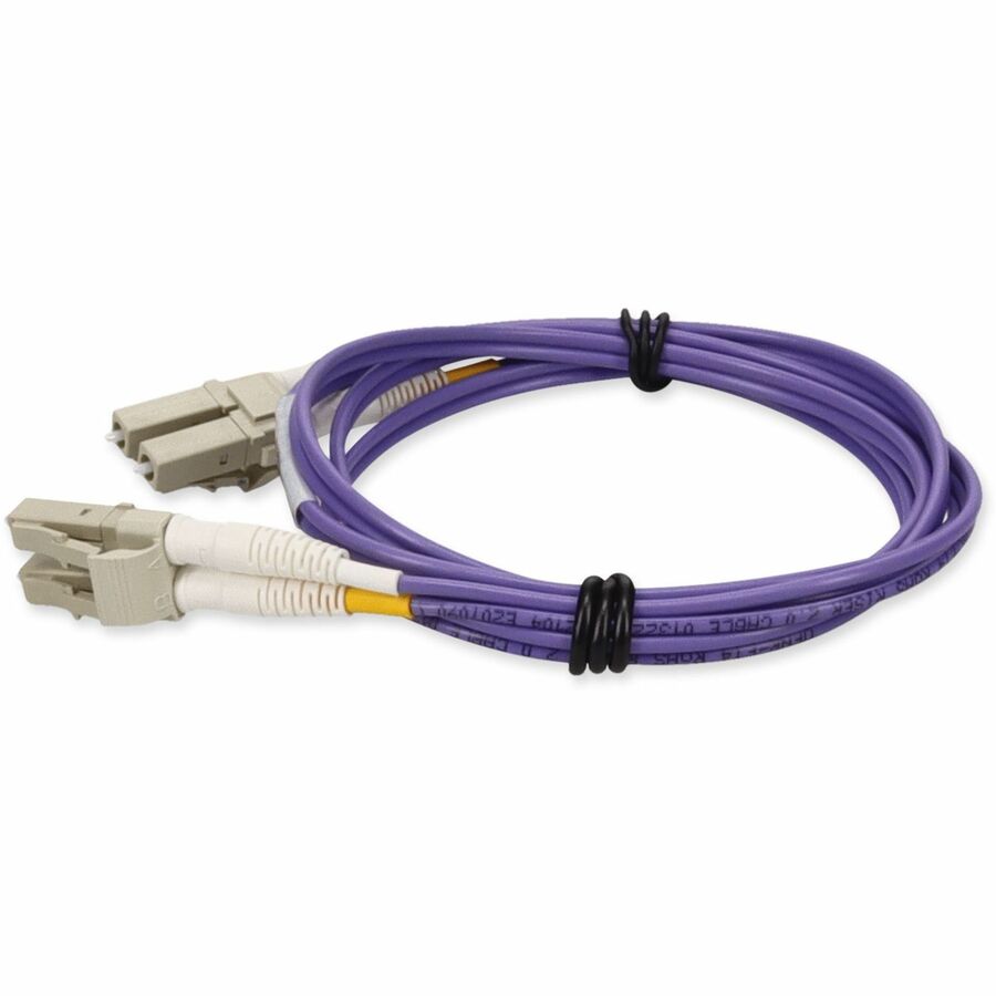 AddOn 5m LC (Male) to LC (Male) Purple OM1 Duplex Fiber OFNR (Riser-Rated) Patch Cable