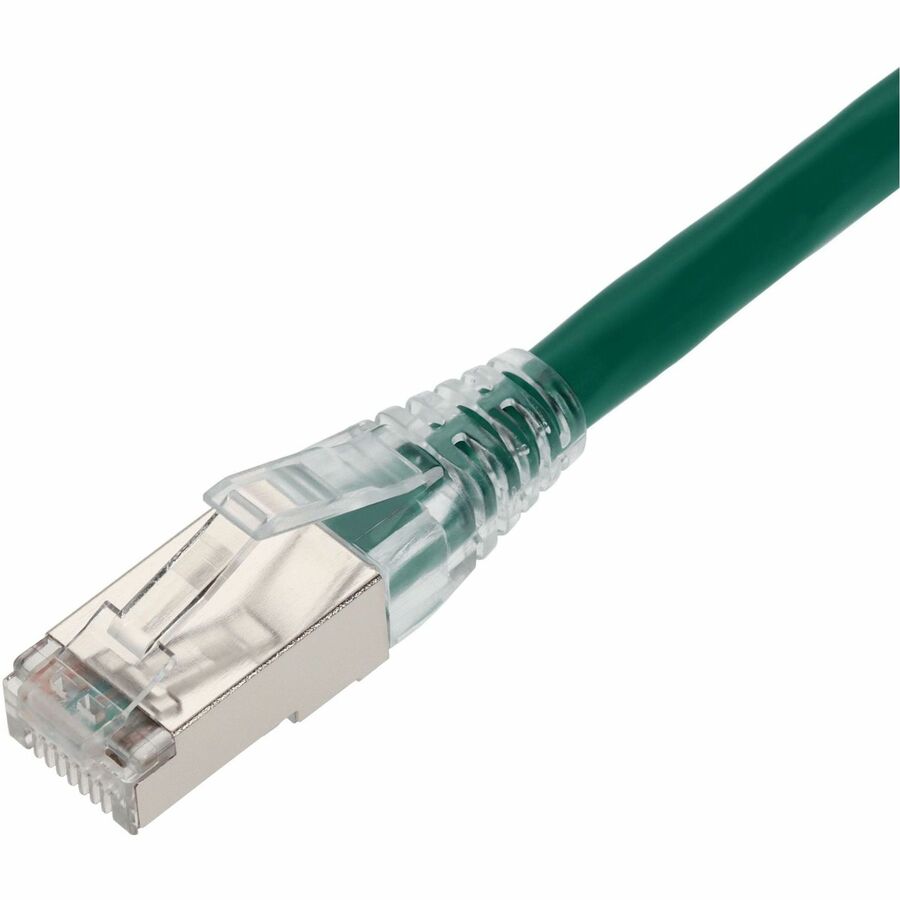 AddOn 10ft Green CAT 6A Shielded PVC Ethernet Cable Snagless Bubble Boot RJ-45 M/M