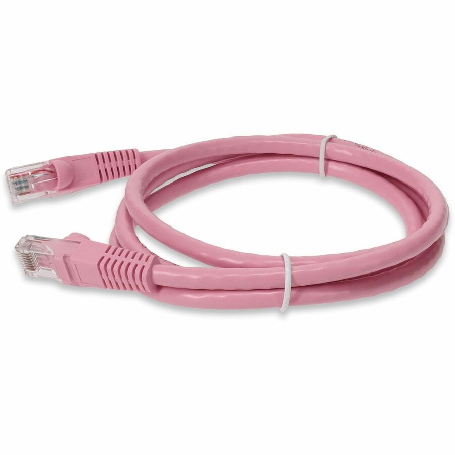 AddOn 1ft RJ-45 (Male) to RJ-45 (Male) Straight Pink Cat6 UTP PVC Copper Patch Cable