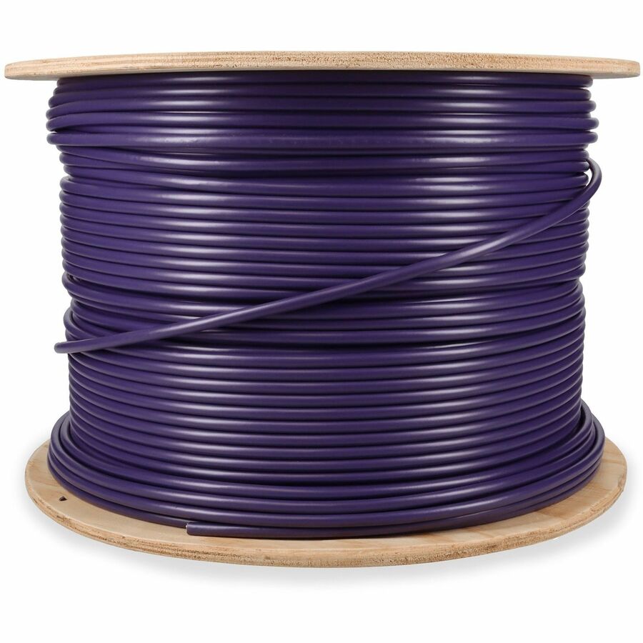 AddOn 1000ft Non-Terminated Purple Cat6 FTP Plenum-Rated Copper Patch Cable