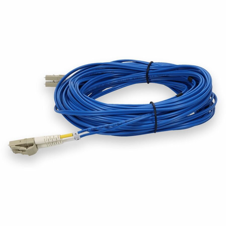 AddOn 15m LC (Male) to LC (Male) Blue OM4 Duplex Fiber OFNR (Riser-Rated) Patch Cable