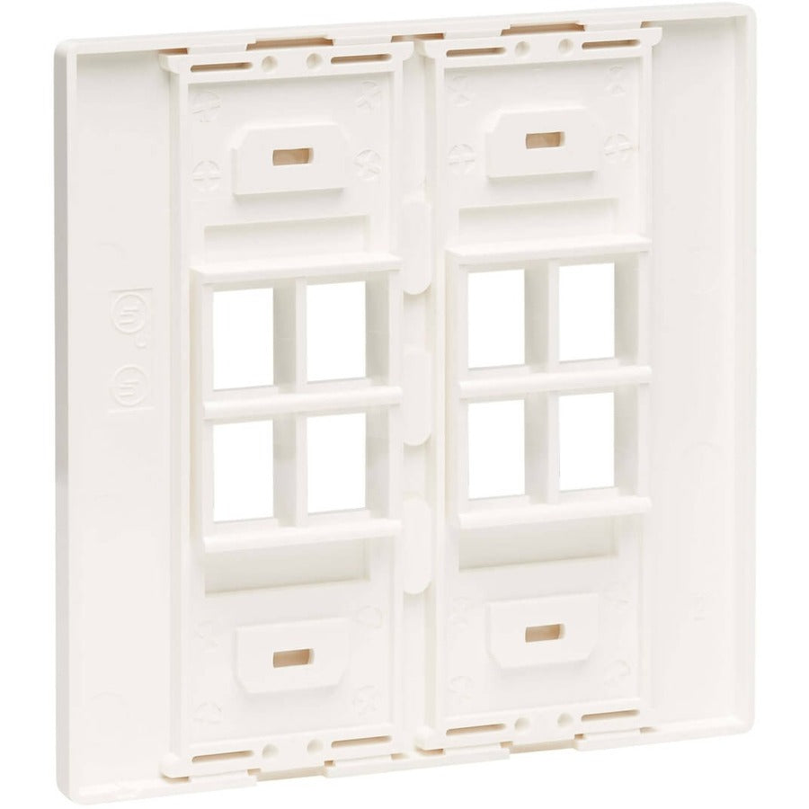 eaton-tripp-lite-series-8-port-keystone-double-gang-faceplate-white-taa