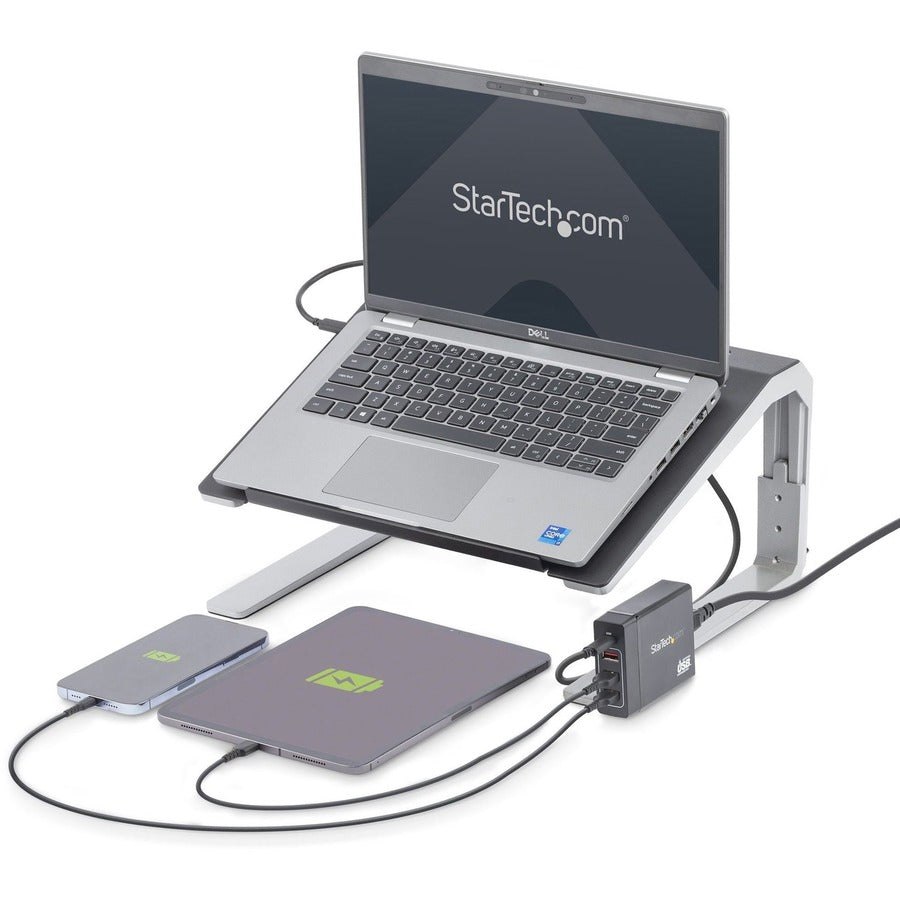 StarTech.com USB-C Charging Station, 72W, 1x USB-C + 3x USB-A, Portable Charger with PD, Laptop Replacement Charger, USB-C Power Adapter