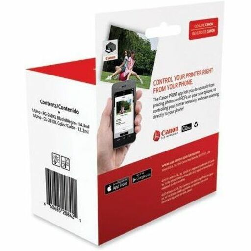 Canon PG-260 XL / CL-261 XL Original High Yield Inkjet Ink Cartridge - Value Pack - Black, Cyan, Magenta, Yellow - 2 / Pack