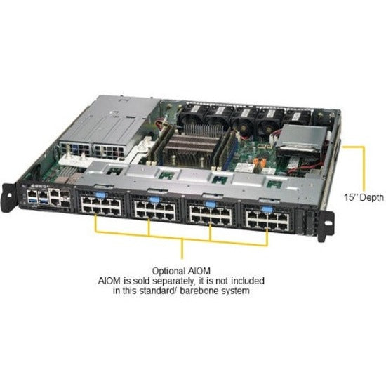 Supermicro SuperServer 1019D-12C-FRN5TP 1U Rack-mountable Server - Xeon D-2163IT 2.10 GHz - Serial ATA/600 Controller