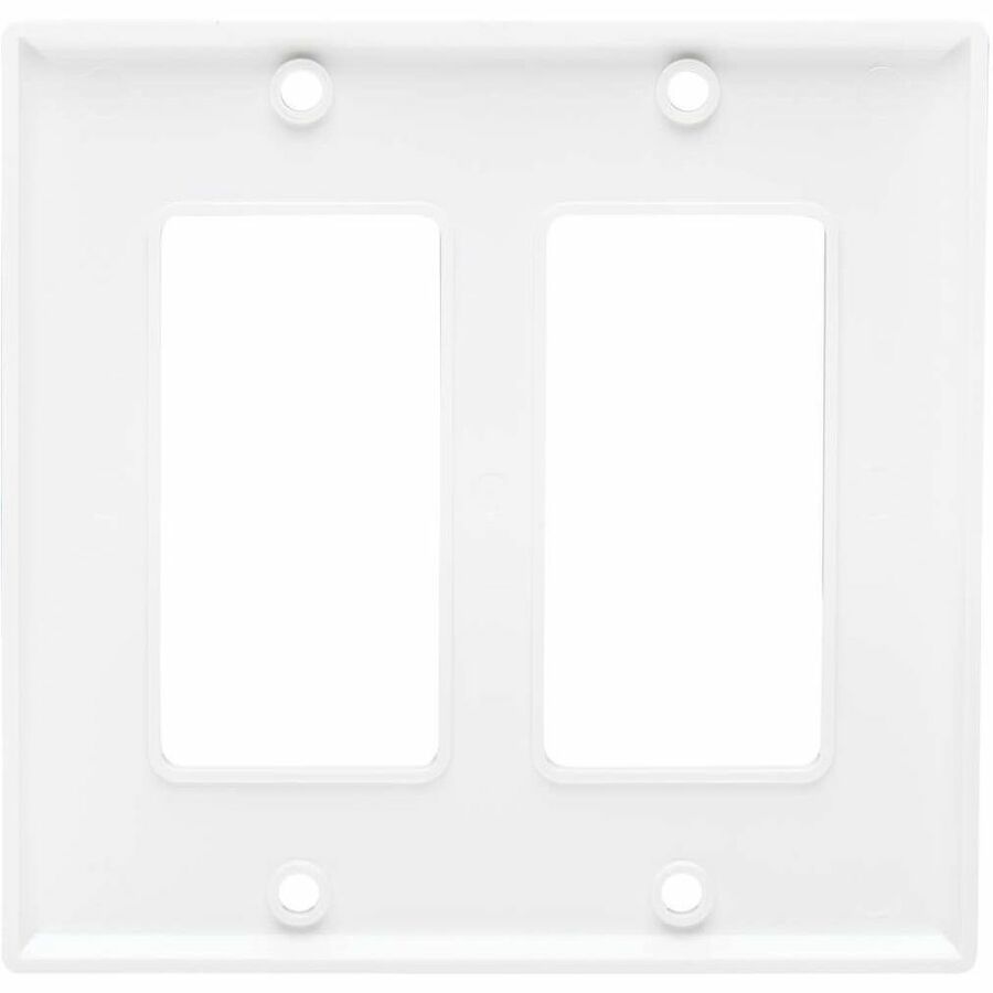Eaton Tripp Lite Series Double-Gang Faceplate, Decora Style - Vertical, White, TAA