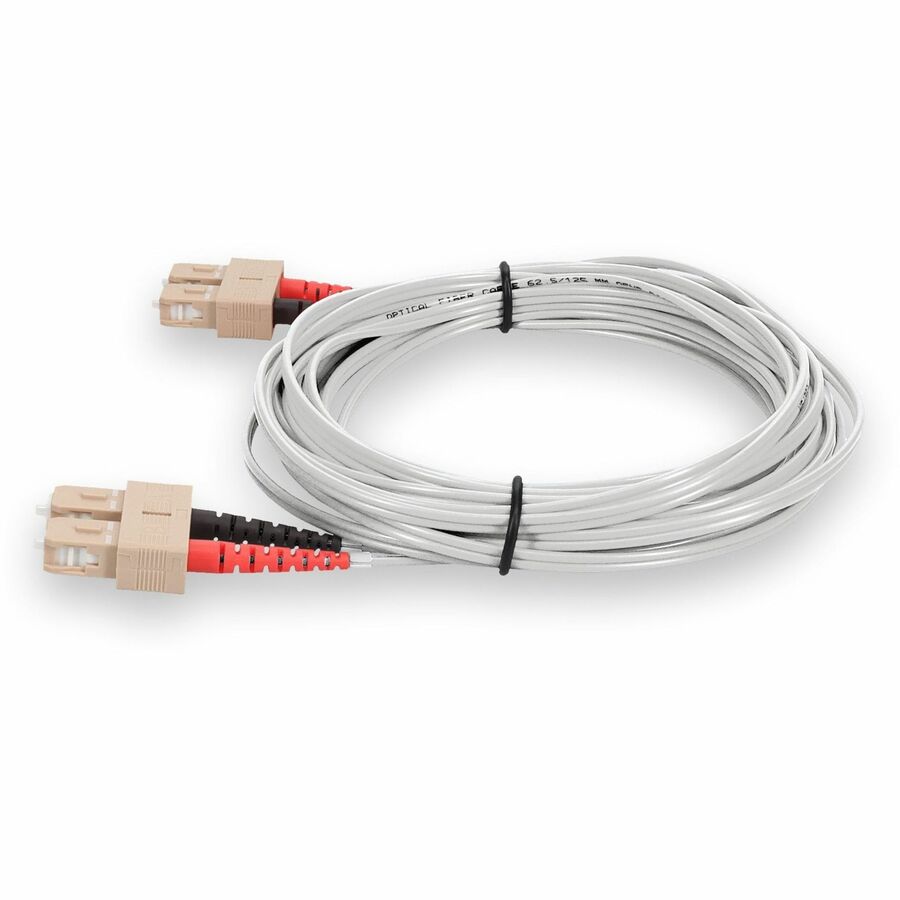 AddOn 2m SC (Male) to SC (Male) Gray OM1 Duplex Fiber OFNR (Riser-Rated) Patch Cable