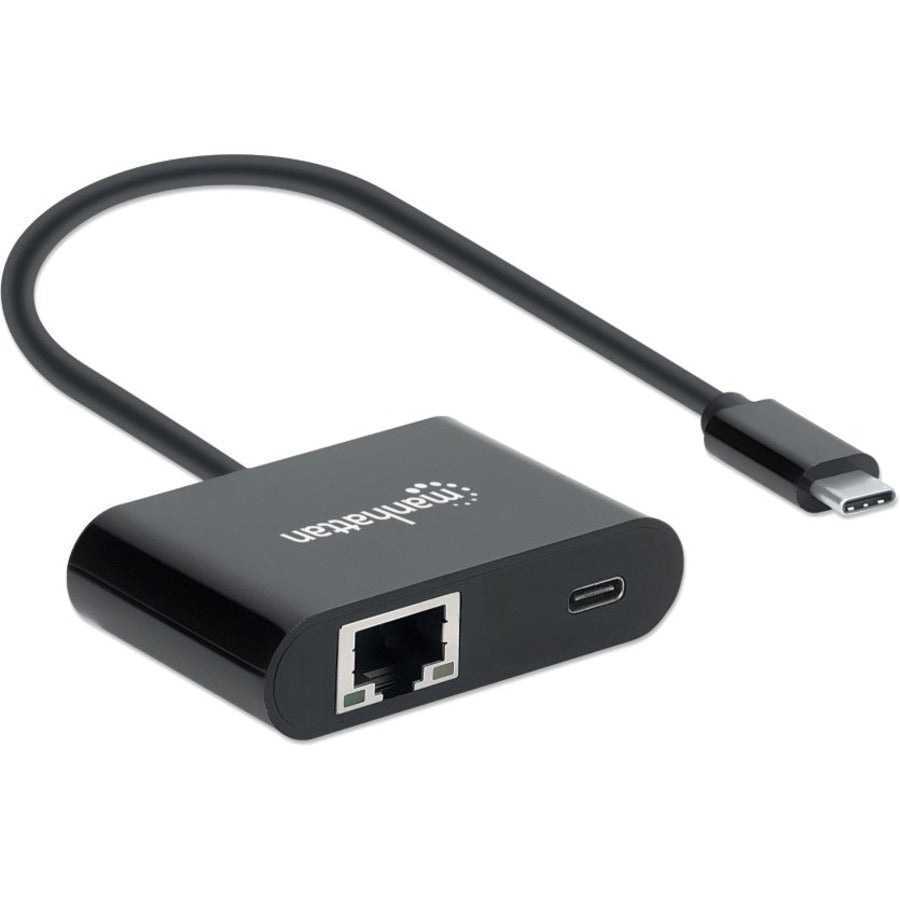 IC Manhattan USB-C to Gigabit Network Adapter With Power Delivery Port