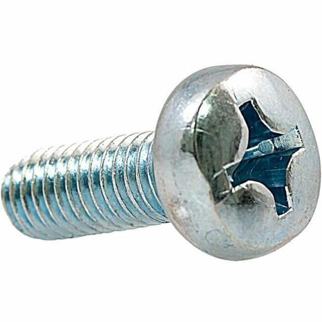 Rack Solutions M6 x 10mm Pan Head Phillip Drive Screw 25-Pack - Drive Screw - 0.39" - Pan - Philips - 25 Pack