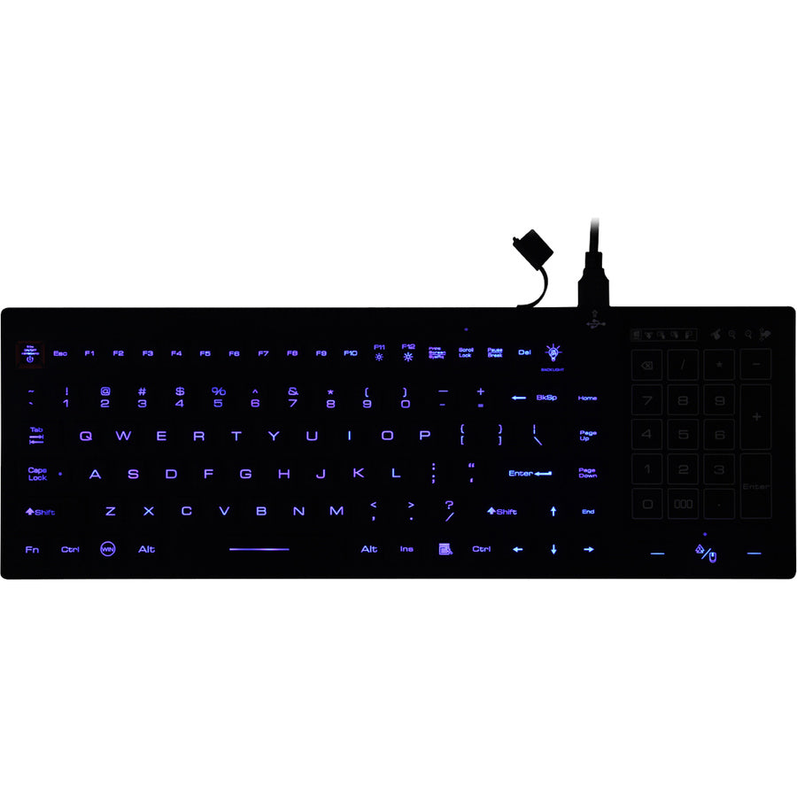 Ergoguys, DSI WATERPROOF IP68 KEYBOARD WITH TRACK PAD/NUMBER PAD LED BACKLIT