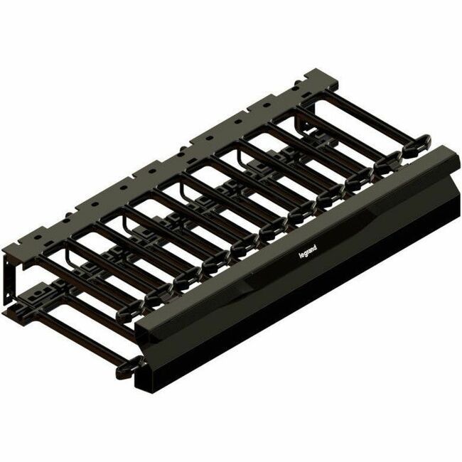Legrand Ortronics Mighty Mo 20 Horizontal Cable Management Panel, 2RU - Black