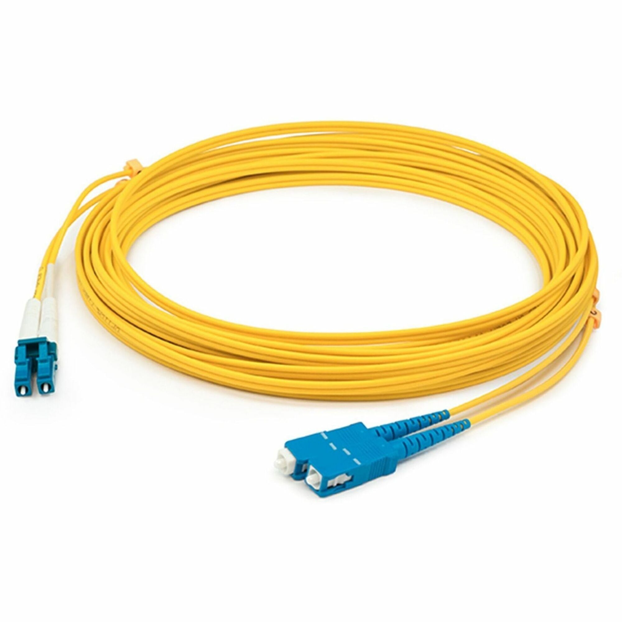 AddOn 14m LC (Male) to SC (Male) Straight Yellow OS2 Duplex LSZH Fiber Patch Cable