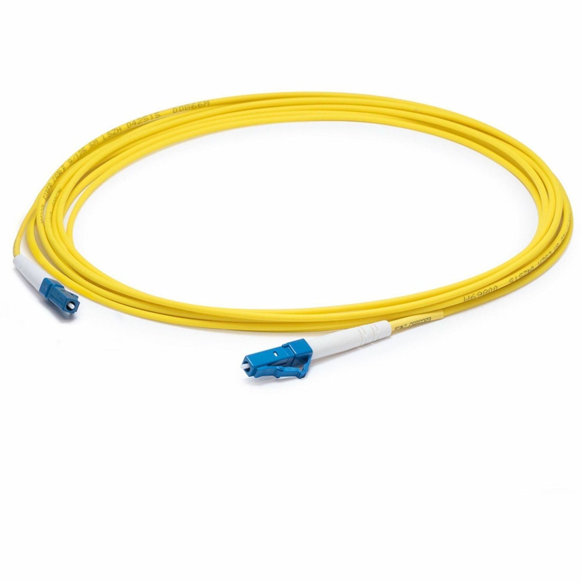 AddOn 11m LC (Male) to LC (Male) Straight Yellow OS2 Simplex Fiber OFNR (Riser-Rated) Patch Cable