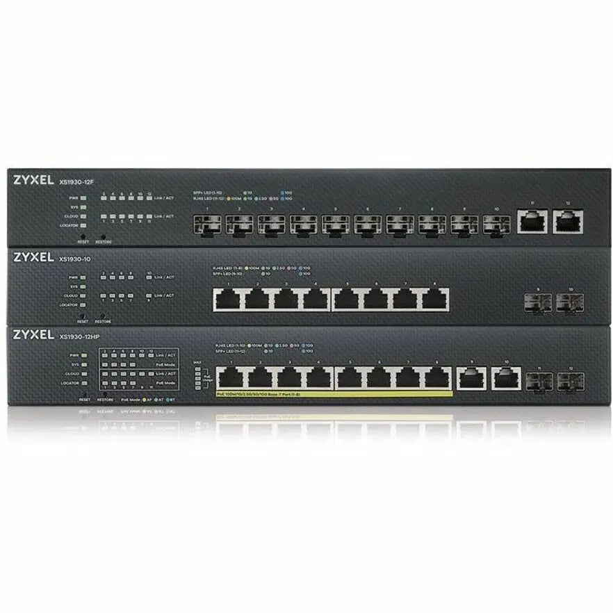 ZYXEL XS1930-10 8-Port 10G Multi-Gigabit L3 Smart Nebula Cloud Managed Switch with 2 10G SFP+ Uplinks