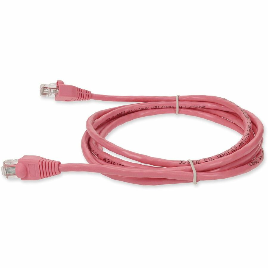 AddOn 7ft RJ-45 (Male) to RJ-45 (Male) Straight Pink Cat5e UTP PVC Copper Patch Cable