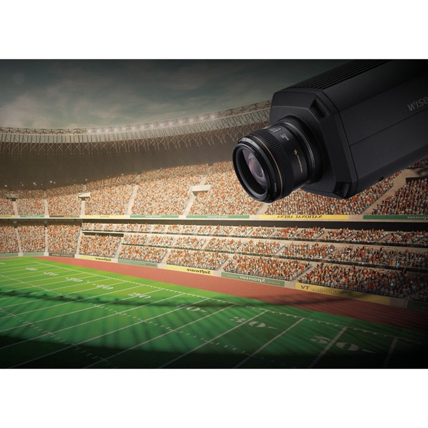 Hanwha Wisenet TNB-9000 33.2 Megapixel Indoor/Outdoor 8K Network Camera - Color, Monochrome - Box - Black