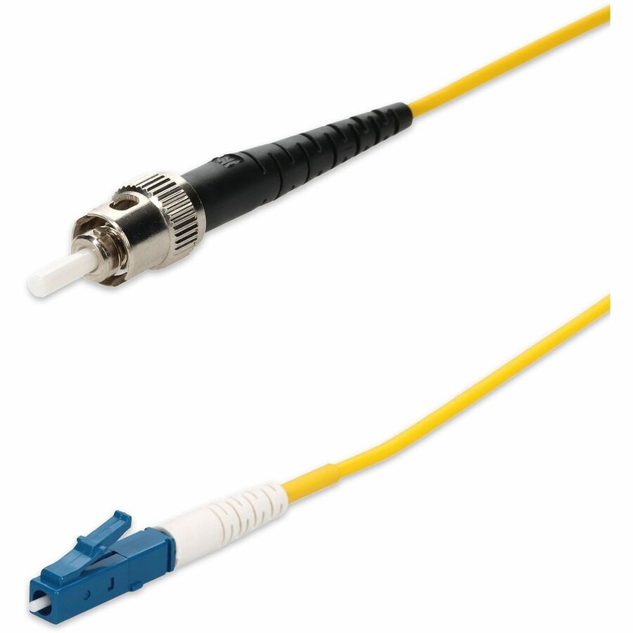 AddOn 10m ST to LC Yellow OS2 Simplex OFNP (Plenum-Rated) SMF Fiber Patch Cable
