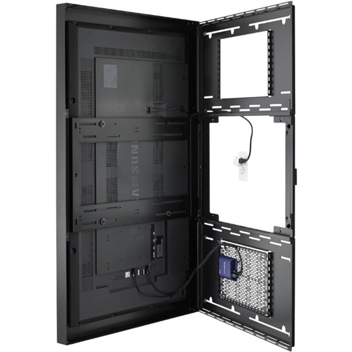 chief-impact-on-wall-kiosk-with-protective-glass-portrait-40-inch-black