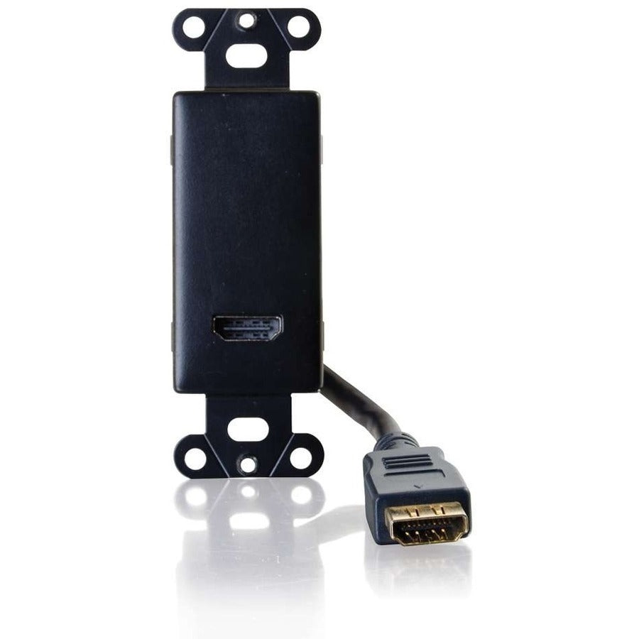 C2G HDMI Pass Through Wall Plate - Black