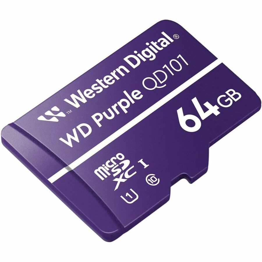 SANDISK WD Purple 64 GB Class 10/UHS-I (U1) microSDXC, 0.6 in, QD101, 4G