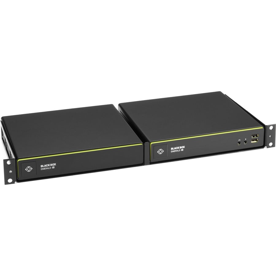 Black Box Rackmount Kit - Slim, 1 or 2 4K KVM Units, 1RU