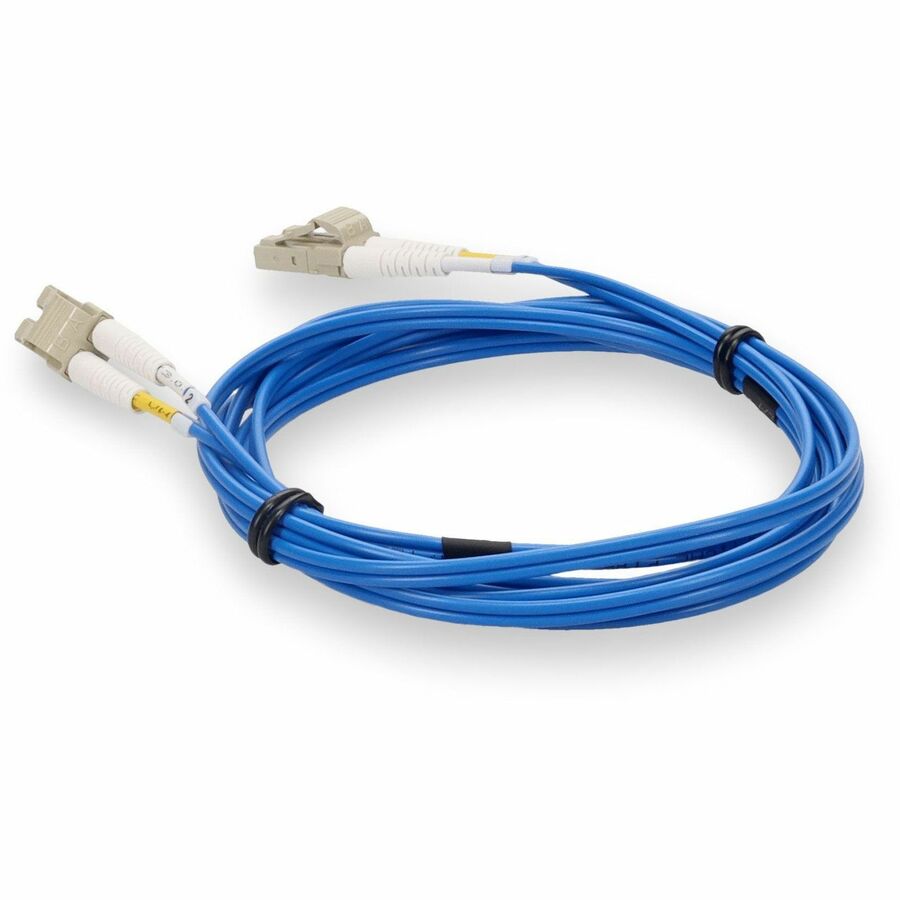 AddOn 2m LC (Male) to LC (Male) Blue OM4 Duplex Fiber OFNR (Riser-Rated) Patch Cable