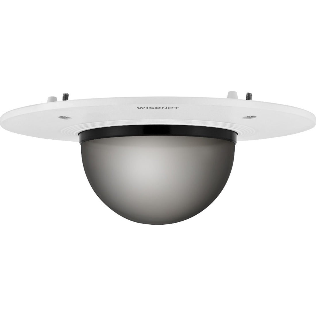 HANWHA Wisenet SPB-FCD85W Smoked Dome Cover - Flush Mount - Indoor - Aluminum, Polycarbonate - White, Transparent Smoke, 8.1 in, RF, IP52