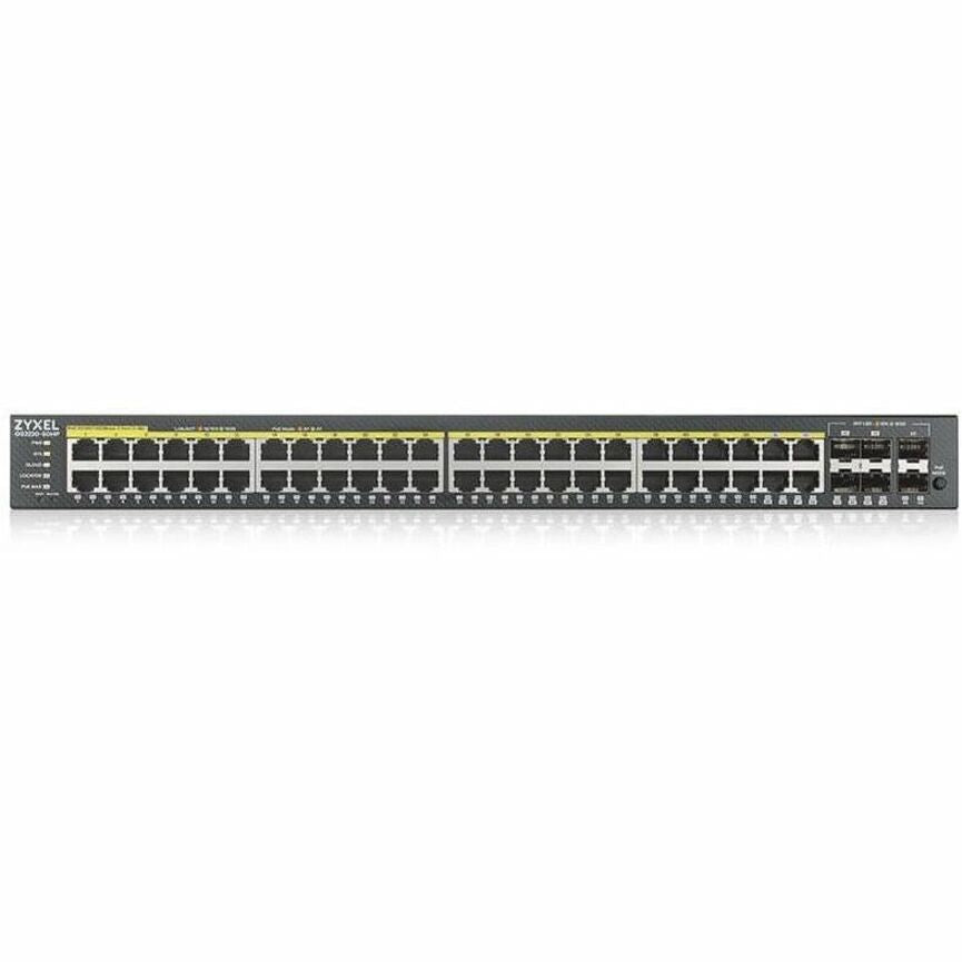 ZYXEL GS2220-50HP 48-Port Gigabit L2+ Managed and Nebula Pro Cloud Managed Switch | 48 PoE+ Ports at 375W with 4 SFP Uplinks