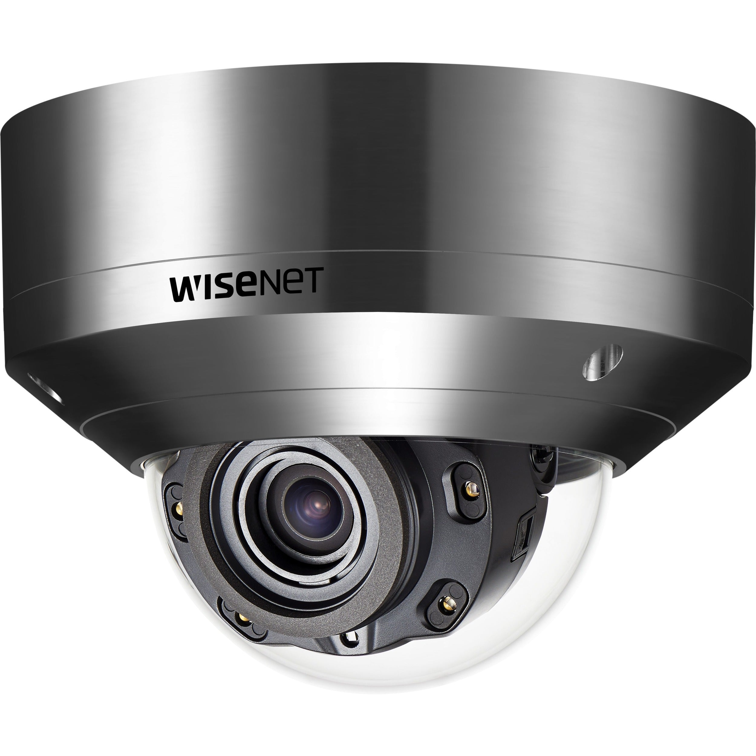 HANWHA Wisenet XNV-8080RSA 5 Megapixel HD Network Camera - Color, Monochrome - Dome - Silver, 164.04 ft, IP6K9K, Wired