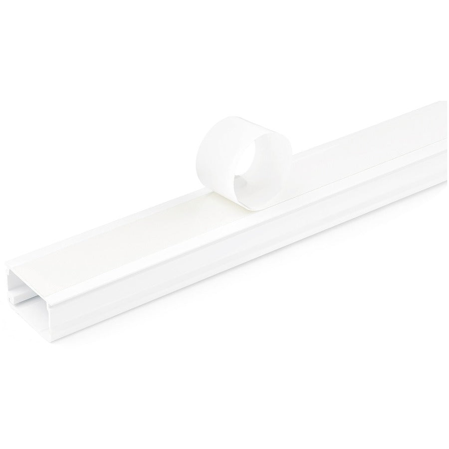 StarTech.com Cable Management Raceway w/ Adhesive Tape/Cover 1-1/8"(32mm)W x 3/4"(20mm)H x 6ft(1.8m)length, Network Cord Hider, UL Listed