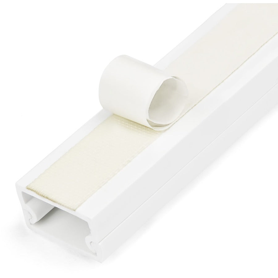 StarTech.com Cable Management Raceway w/Adhesive Tape and Cover 3/4"(19mm)W x 3/8"(11mm)H, 3ft(1m) length, Network Cord Hider, UL Listed