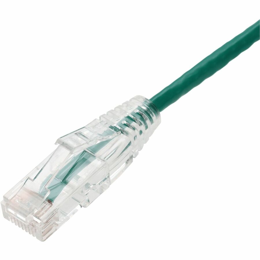 AddOn 2ft Green CAT 6 Slim PVC Ethernet Cable Snagless Clear-Claw RJ-45 M/M