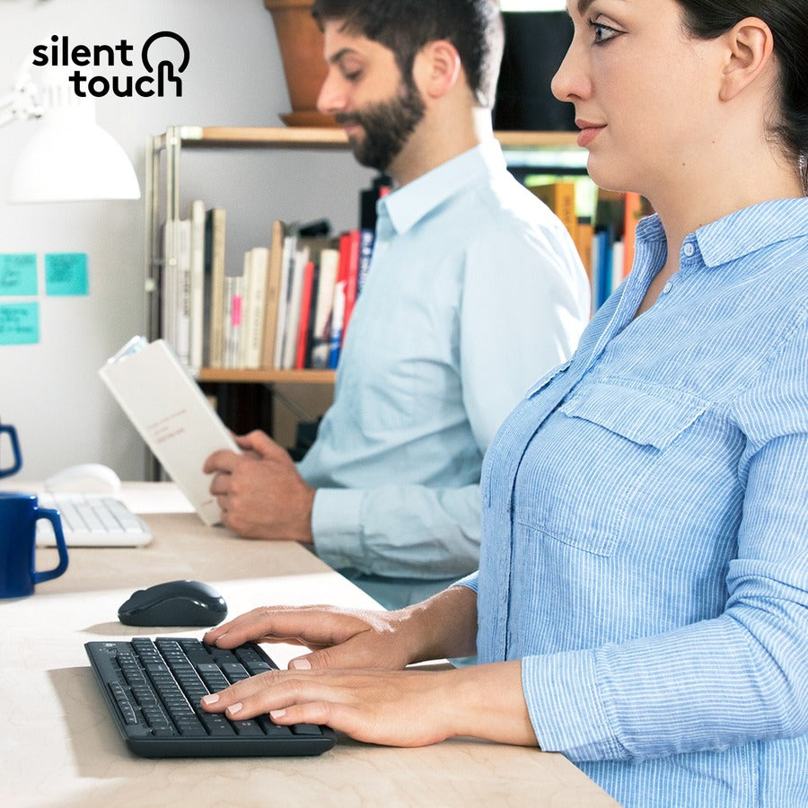 Logitech MK295 Wireless Mouse & Keyboard Combo with SilentTouch Technology - Graphite