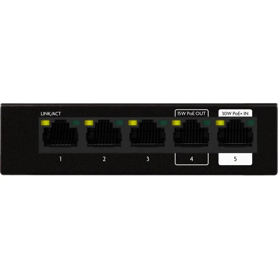 Legrand Luxul 5-Port PoE+ Powered Unmanaged Switch, Ethernet, 3.9 in, SW-100-05PD