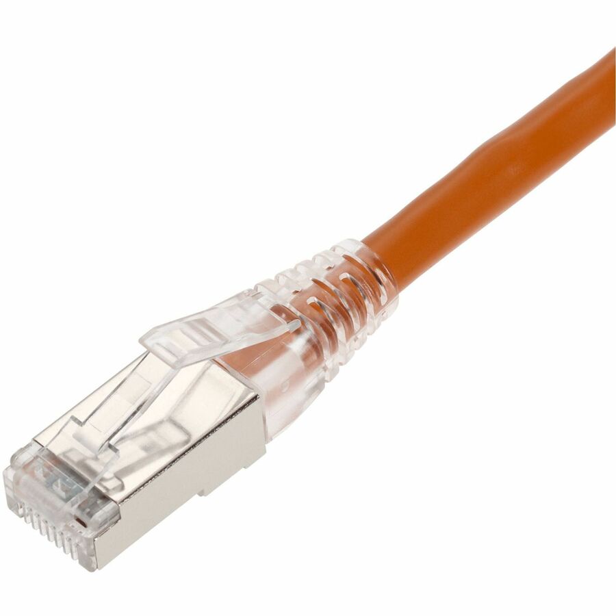 AddOn 10ft Orange CAT 5E Shielded PVC Ethernet Cable Snagless Bubble Boot RJ-45 M/M