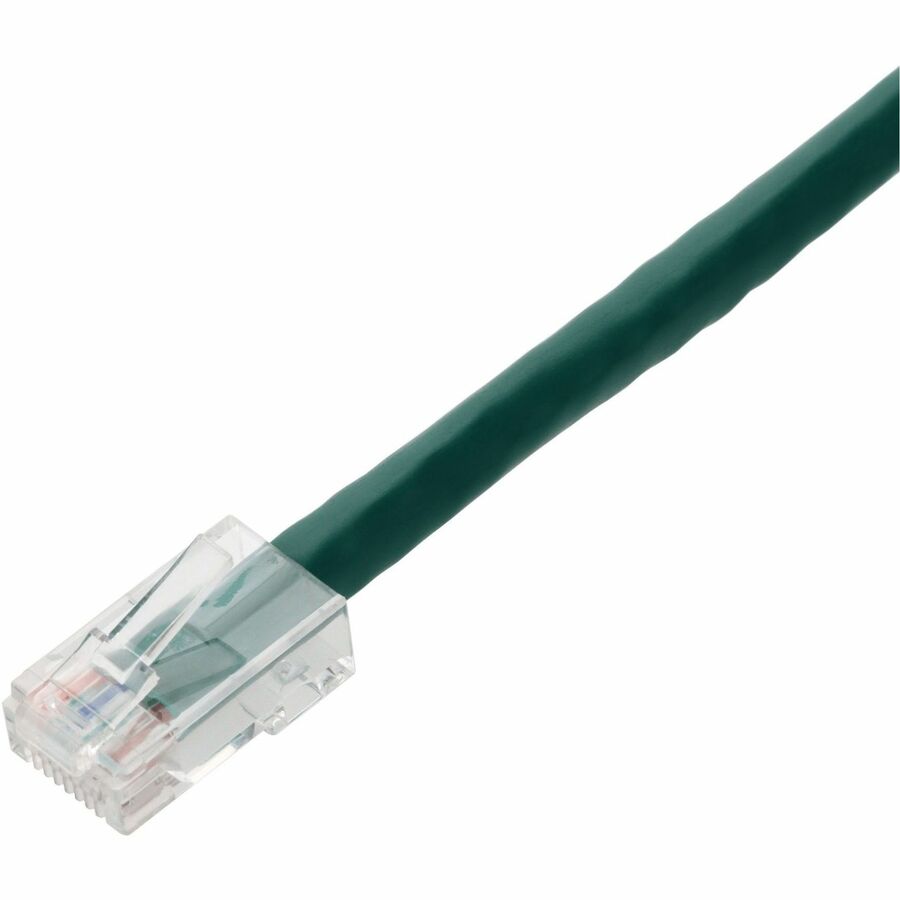 AddOn 13in Green CAT 6A PVC Ethernet Cable Non-Booted RJ-45 M/M