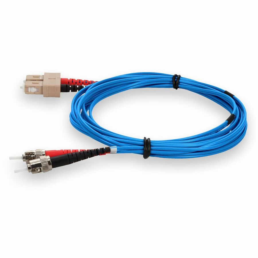 AddOn 3m SC (Male) to ST (Male) Blue OM1 Duplex PVC Fiber Patch Cable