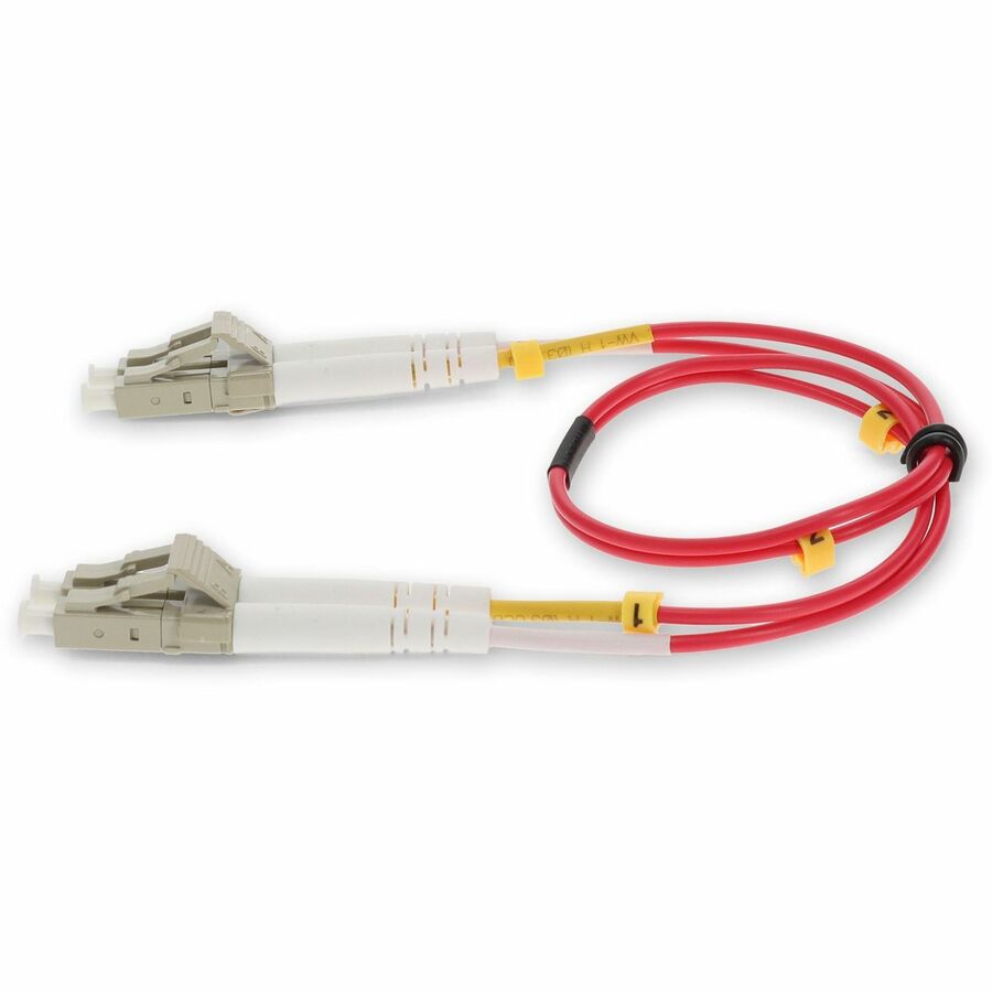 AddOn 2m LC (Male) to LC (Male) Red OM3 Duplex Plenum-Rated Fiber Patch Cable