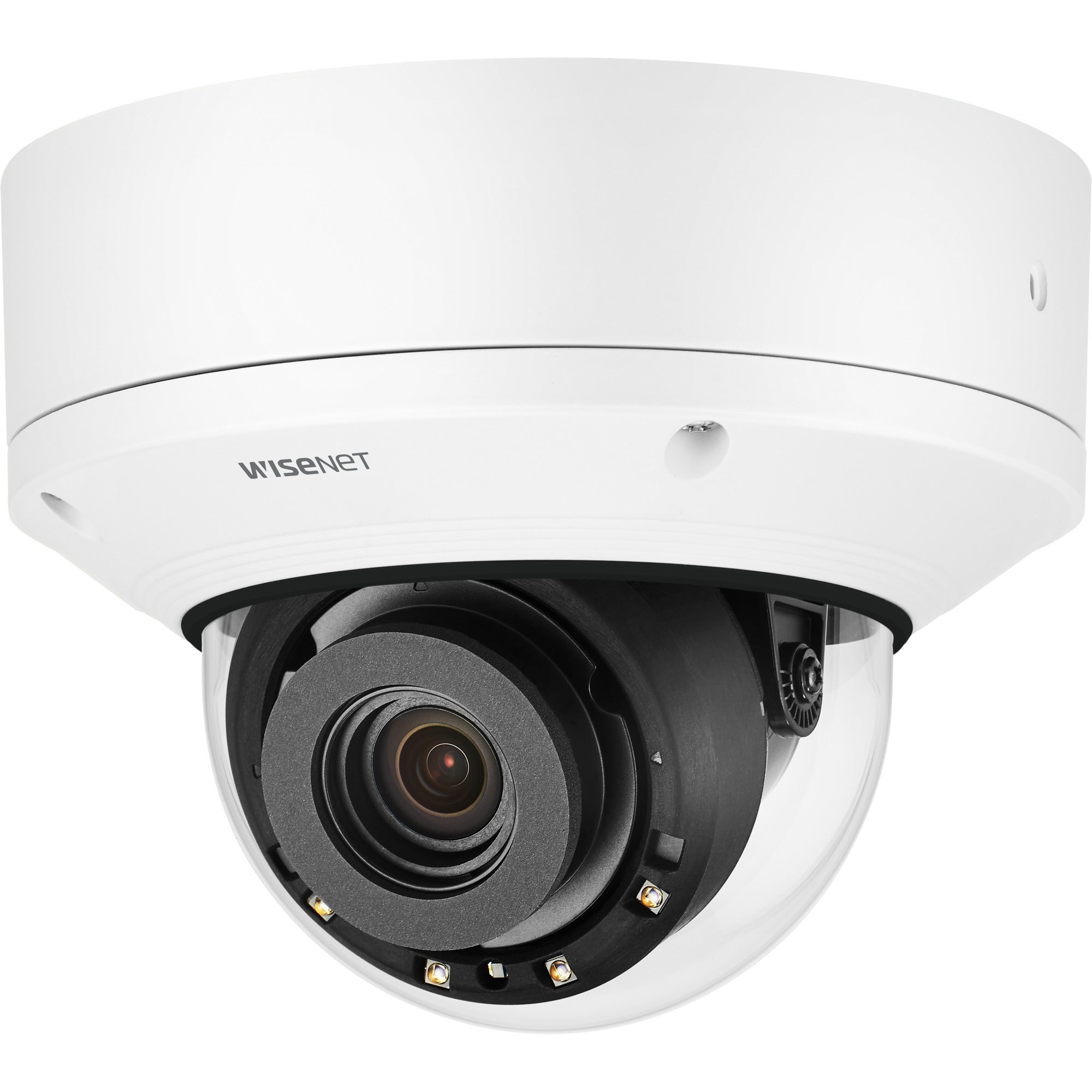 HANWHA Wisenet XND-8082RV 6 Megapixel Indoor HD Network Camera - Color, Monochrome - Dome - Signal White, 131.23 ft, IK10, Wired