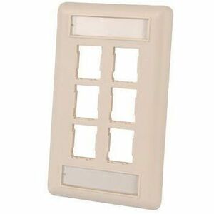Legrand Ortronics HDJ 6-Port Single-Gang Faceplate with Label Field