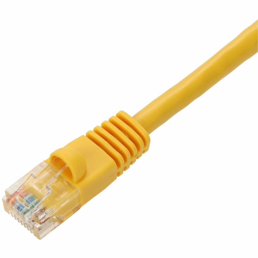 AddOn 15ft Yellow CAT 6A PVC Ethernet Cable Snagless Bubble Boot RJ-45 M/M